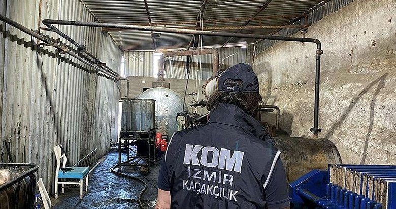 İzmir’de 16 bin 600 litre kaçak mazot ele geçirildi
