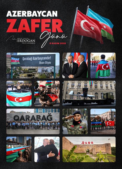 Başkan Erdoğan, Azerbaycan’ın Zafer Günü’nü kutladı