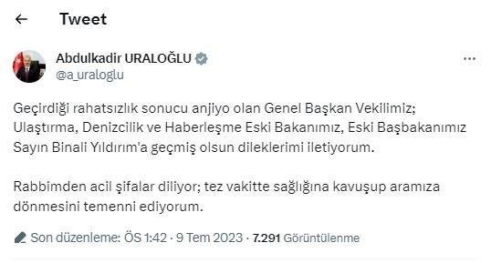 Sağlık Bakanı Koca’dan Binali Yıldırım açıklaması: Önemli bir sağlık sorunu bulunmamakta