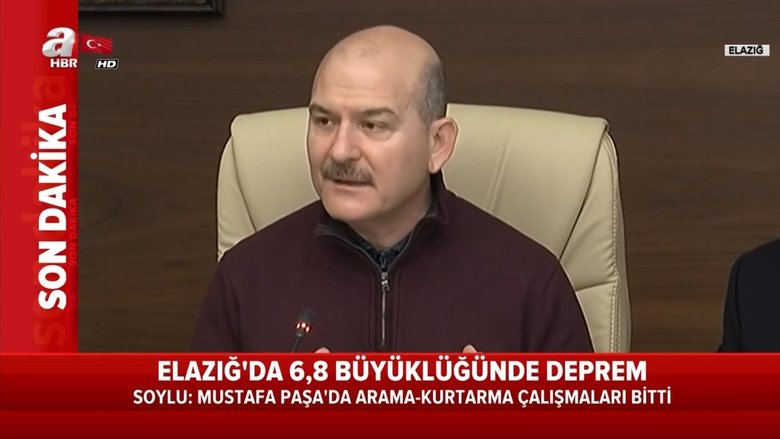 İçişleri Bakanı Süleyman Soylu, Sağlık Bakanı Fahrettin Koca ve Çevre ve Şehircilik Bakanı Murat Kurum’dan Elazığ depremi açıklaması
