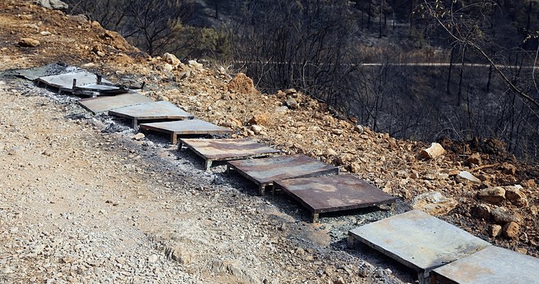 Kahreden görüntü! Menteşe’deki yangında 120 arı kovanı kül oldu