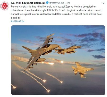 Pençe Harekatı’nda flaş gelişme: Hedefler başarıyla vuruldu