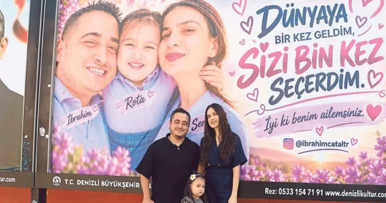 Billboardlara taşan sevgi