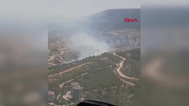 İzmir’de orman yangını | Havadan ve karadan müdahale