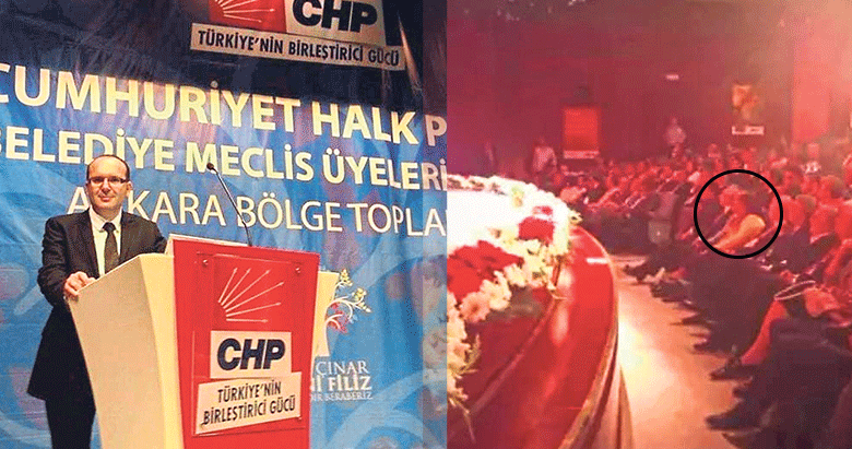 Kürsüde Karaarslan salonda Kılıçdaroğlu