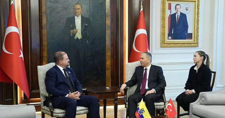 Bakan Yelikaya, Ekvador İçişleri Bakanı ile görüştü!