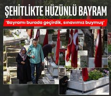 İzmir’de şehitlikte hüzünlü bayram