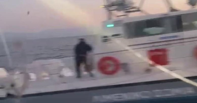 Yunan Sahil Güvenliğinden Türk teknesine taşlı ve silahlı taciz