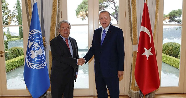 Başkan Erdoğan, BM Genel Sekreteri Guterres’i kabul etti