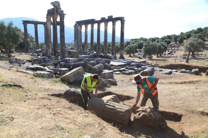 Muğla’da 2 bin 200 yıl önce yaptırılan Zeus Tapınağı eski ihtişamına kavuşuyor