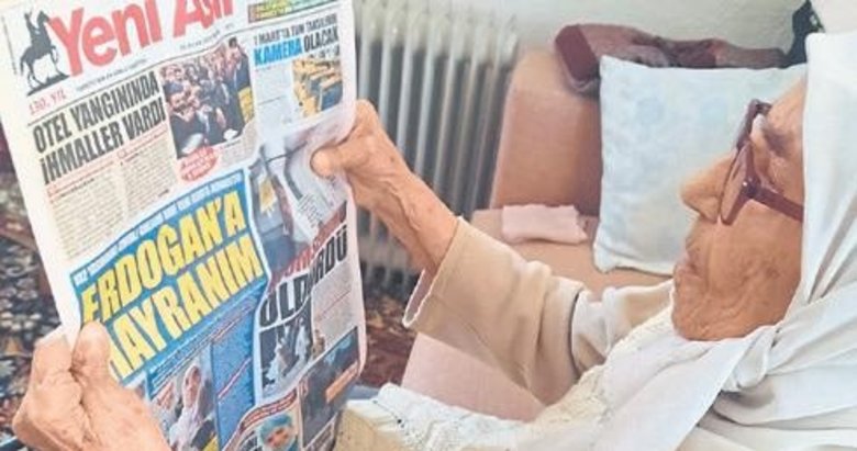 Gülsüm nineden Yeni Asır’a teşekkür