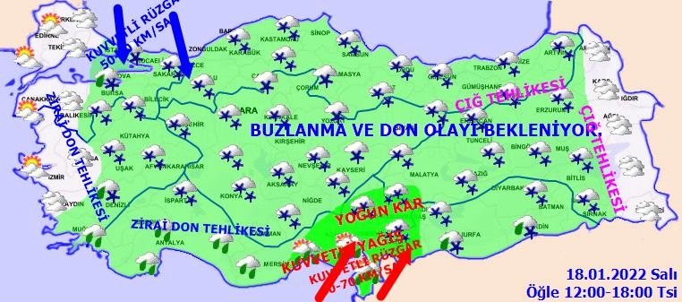 Meteoroloji’den o illere uyarı üstüne uyarı! İzmir ve Ege’de hava nasıl olacak? 18 Ocak 2022 il il hava durumu