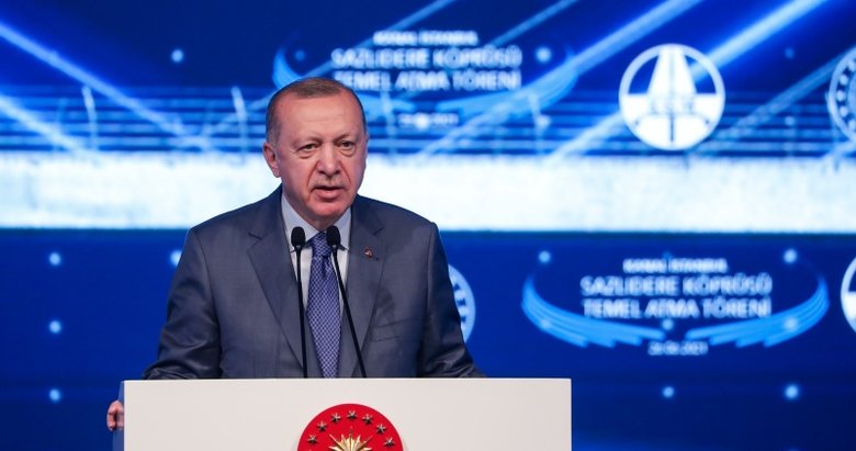 Kanal İstanbul için tarihi gün! Başkan Recep Tayyip Erdoğan ilk temeli attı