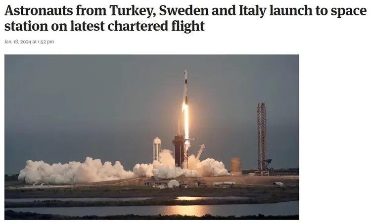 Türk astronot tarihe geçti: Gezeravcı’nın uzay yolculuğu dünya basınında