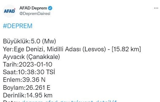 İzmir, Çanakkale ve Ayvalık’ta hissedilen deprem! Korku ve panik yarattı