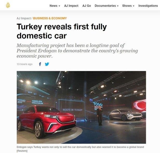 Yerli otomobil dünya basınında: Erdoğan, Tesla’ya meydan okuyor