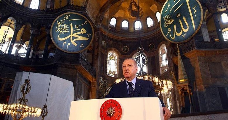 Başkan Erdoğan’dan Ayasofya paylaşımı: Allah’a hamdolsun