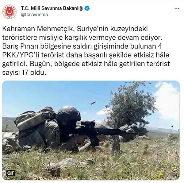Bugün 17 terörist daha etkisiz hale getirildi