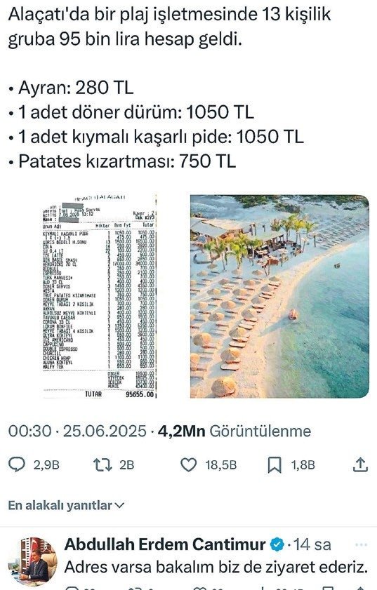 Çeşme ve Bodrum’da hesap şoku! Uçan fiyatlar bakanlık radarında