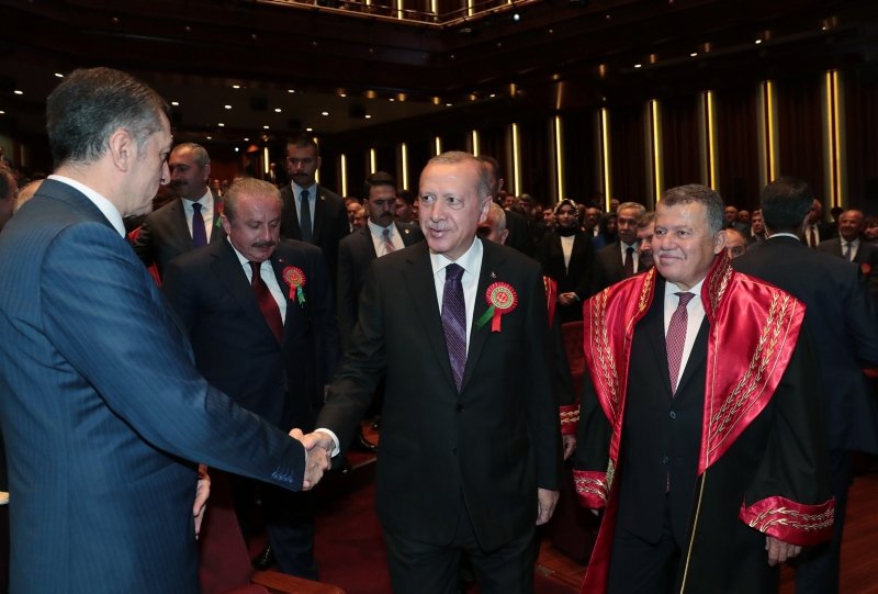 2019-2020 Adli Yıl Açılış Töreni’nde dikkat çeken kare! Başkan Erdoğan...