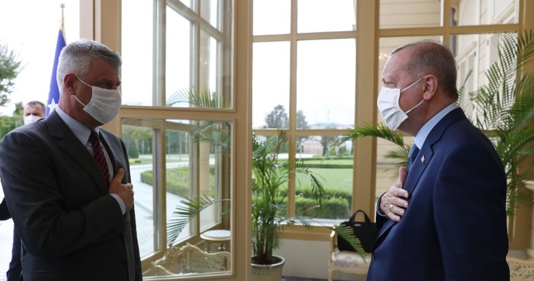 Başkan Erdoğan, Kosova Cumhurbaşkanı Taçi ile bir araya geldi