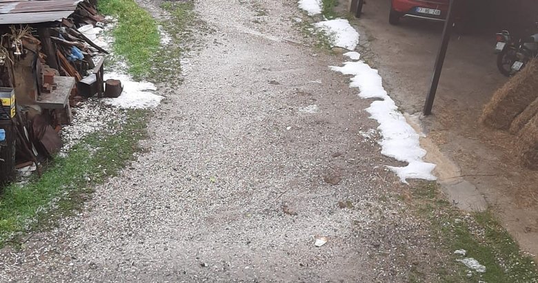 Çanakkale Yenice haziranda kar gördü! Dolu tarım ürünlerine zarar verdi