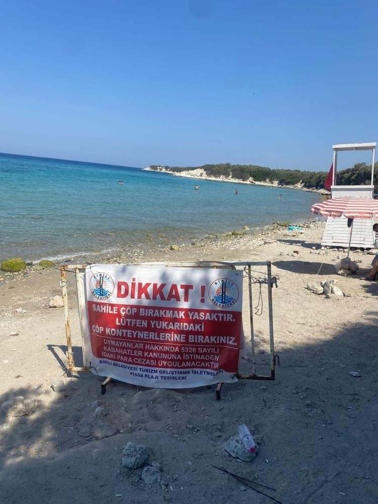 Dikili Belediyesi Pissa Koyu çöplüğe çevrildi