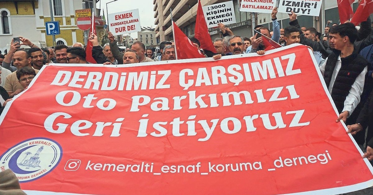 Kemeraltı esnafından kepenkli protesto