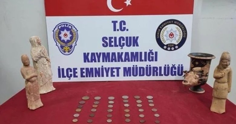 İzmir’de otomobilden tarihi eser çıktı!