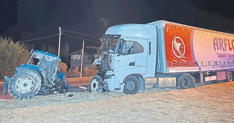 Traktör ikiye bölündü
