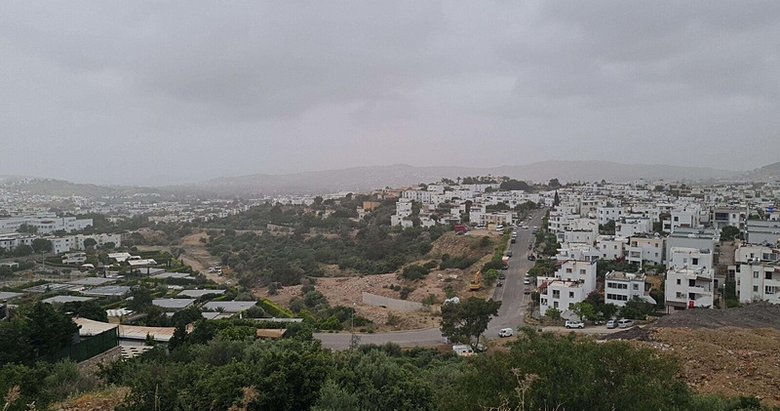 Toz tabakası Bodrum’u kapladı