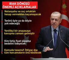 Son dakika: Başkan Erdoğan’dan Irak dönüşü önemli açıklamalar