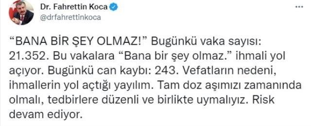 12 Eylül koronavirüs vaka tablosu açıklandı