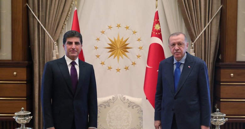 Başkan Erdoğan, Barzani’yi kabul etti