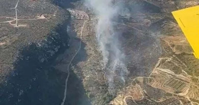 Çeşme’de tarım arazisinde yangın