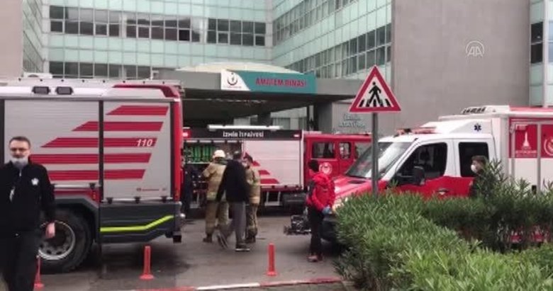 İzmir’de bir hastanenin AMATEM binasında çıkan yangın söndürüldü