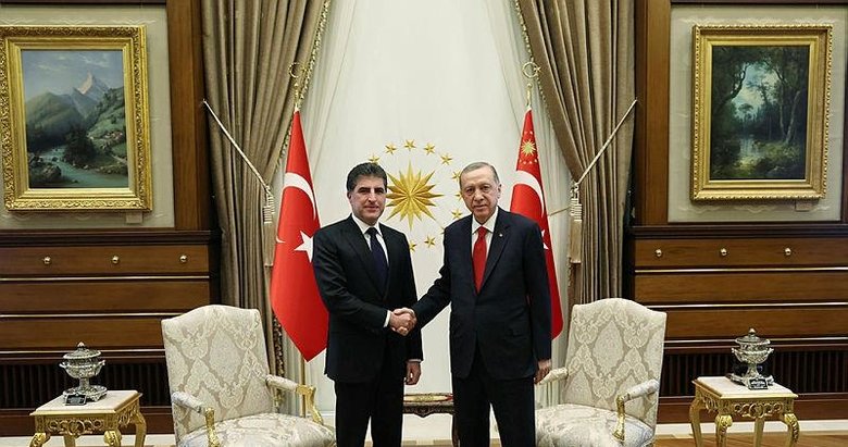 Başkan Erdoğan, IKBY Başkanı Barzani’yi kabul etti