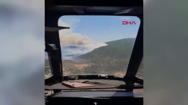 İzmir’de orman yangını! Havadan ve karadan müdahale