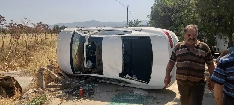 Muğla’da ki otomobil şarampole devrildi: 3 yaralı