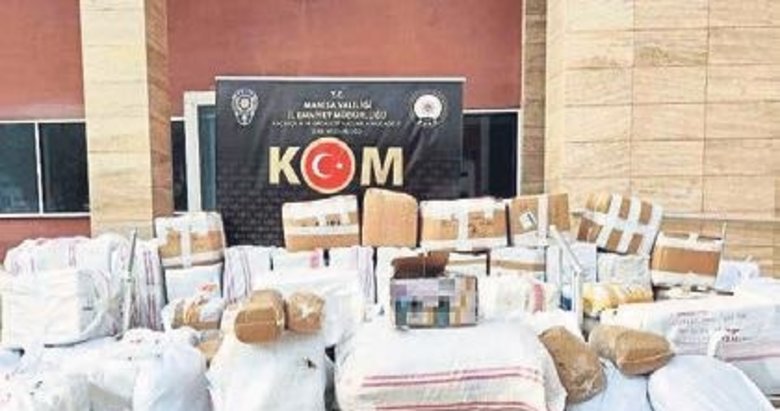 Manisa’da kaçak tütün deposuna polis baskını