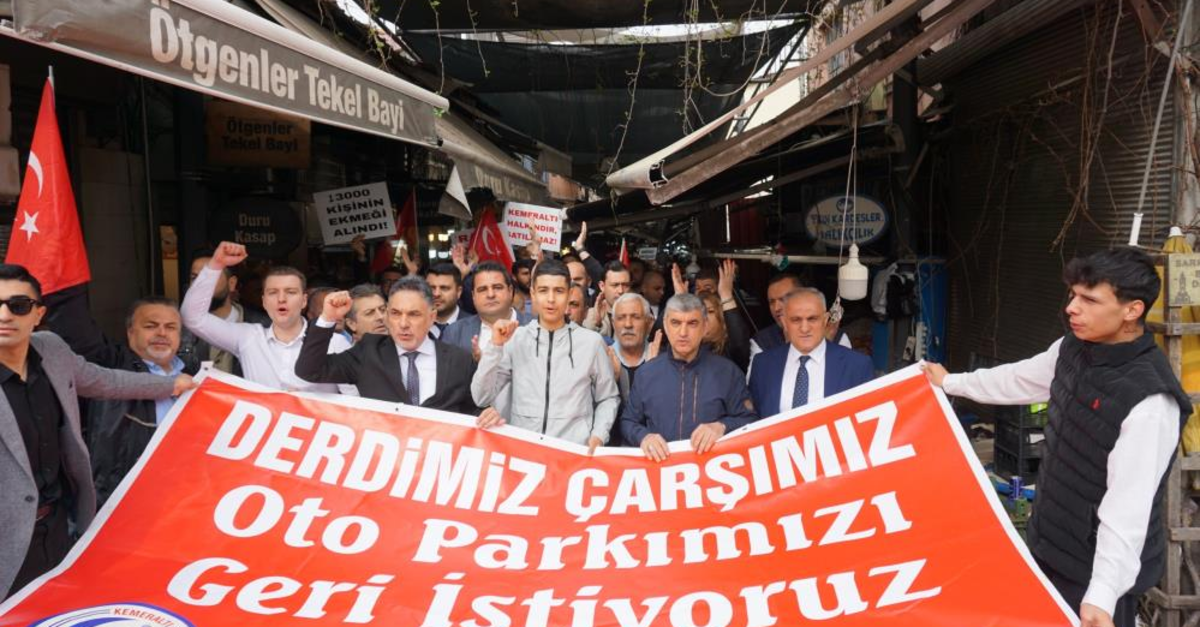 Kemeraltı esnafından kepenkli protesto