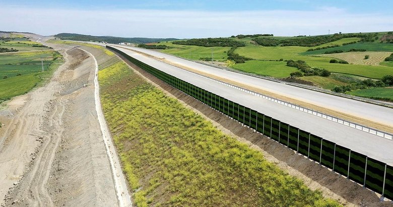 1915 Çanakkale Köprüsü bağlantı yoluna çevreci ses bariyeri inşa edildi