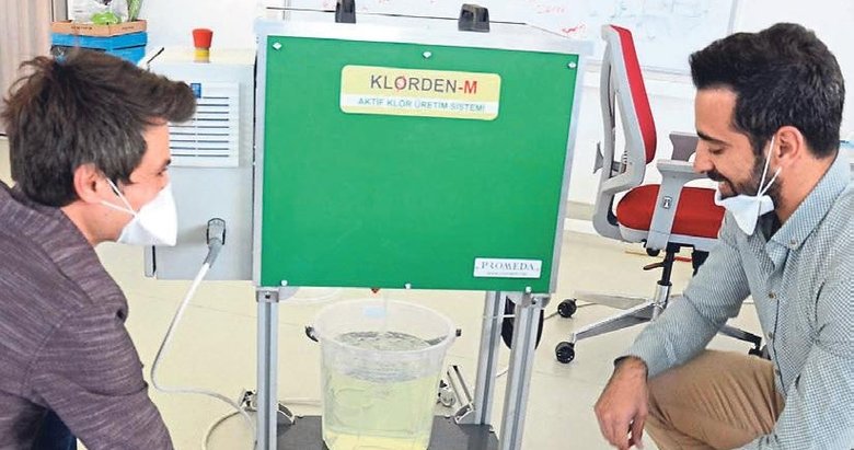 Dezenfektan maliyetini yüzde 95 azaltan cihaz