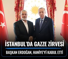 Başkan Erdoğan Hamas Siyasi Büro Başkanı İsmail Haniye’yi kabul etti