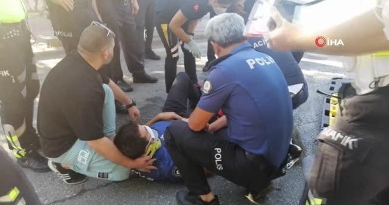 Muğla’da ticari taksinin çarptığı polis memuru yaralandı