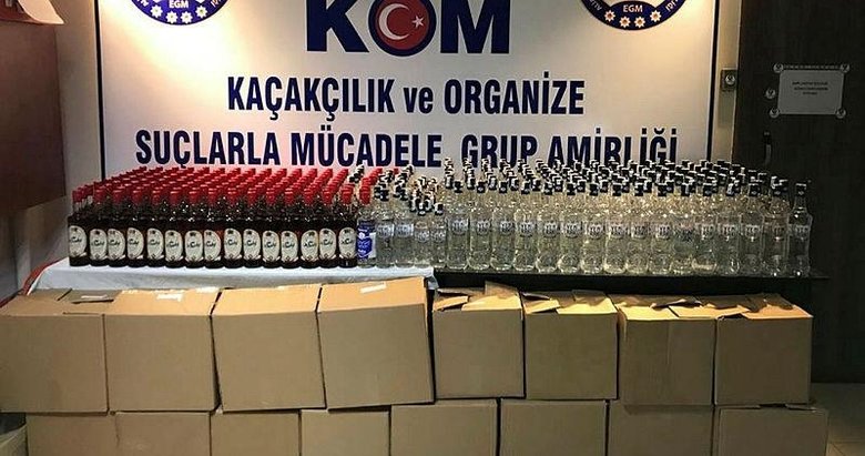 İzmir’de araçtan kaçak ve sahte içki çıktı: 1 gözaltı