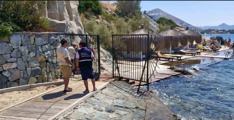 Bodrum’da kıyı işgaline geçit yok! Sahildeki kapı kaldırıldı...