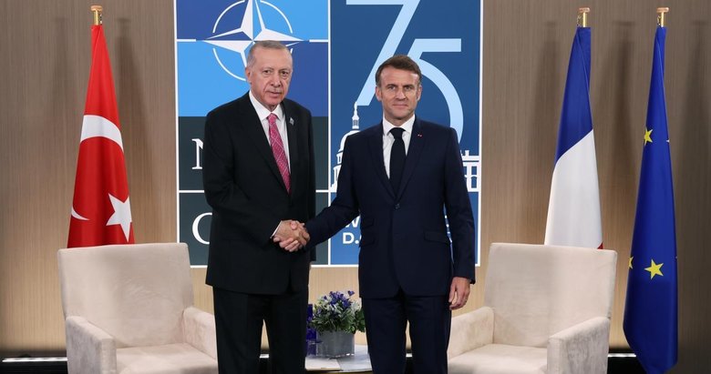Başkan Erdoğan Fransa Cumhurbaşkanı Macron ile görüştü