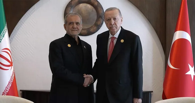 Başkan Erdoğan, İran Cumhurbaşkanı Pezeşkiyan ile görüştü