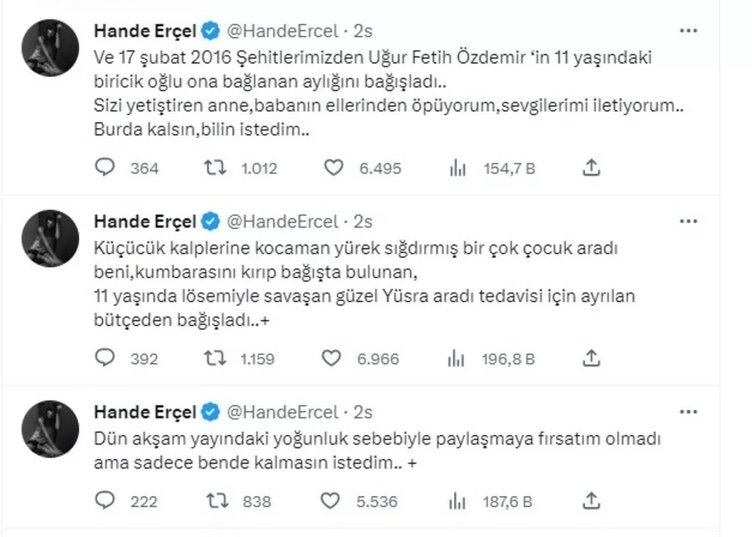 Hande Erçel paylaşımıyla herkesi duygulandırdı
